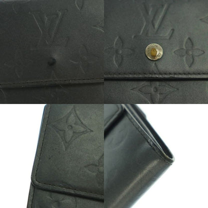 Louis Vuitton Monogram Matte Porte Monebier Cult Wallet Trifold Coin Purse