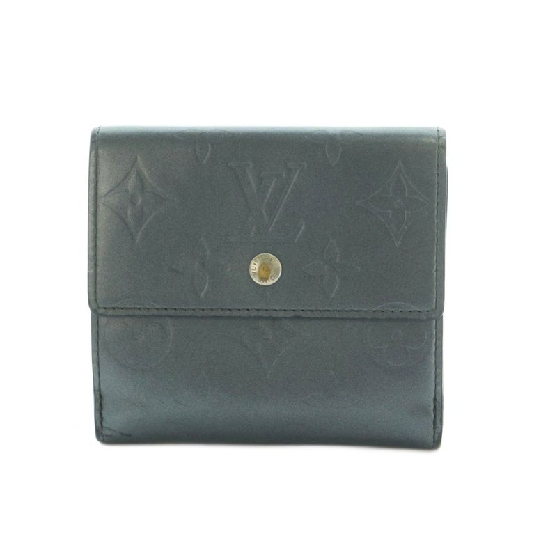 Louis Vuitton Monogram Matte Porte Monebier Cult Wallet Trifold Coin Purse