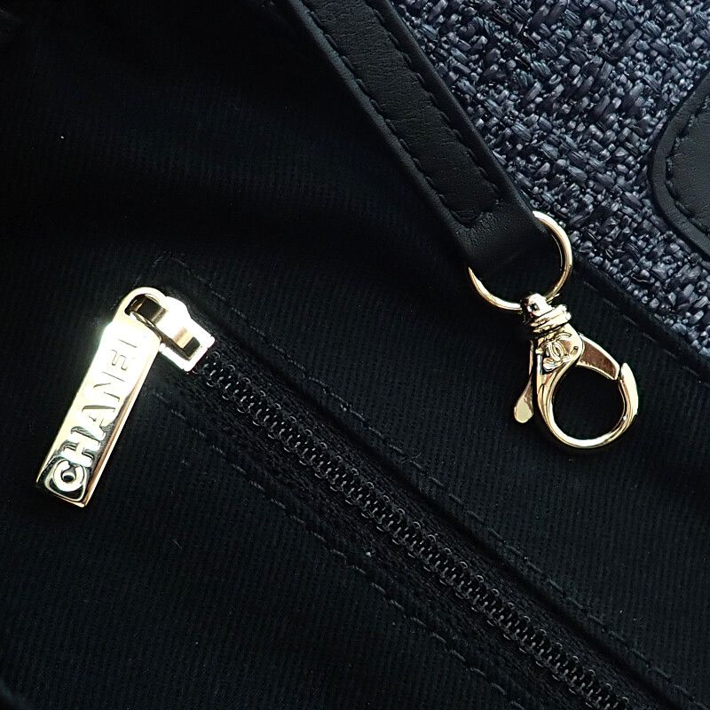 Chanel Deauville GM Large A66941 2WAY Bag Shoulder Bag Tote Bag Raffia Leather