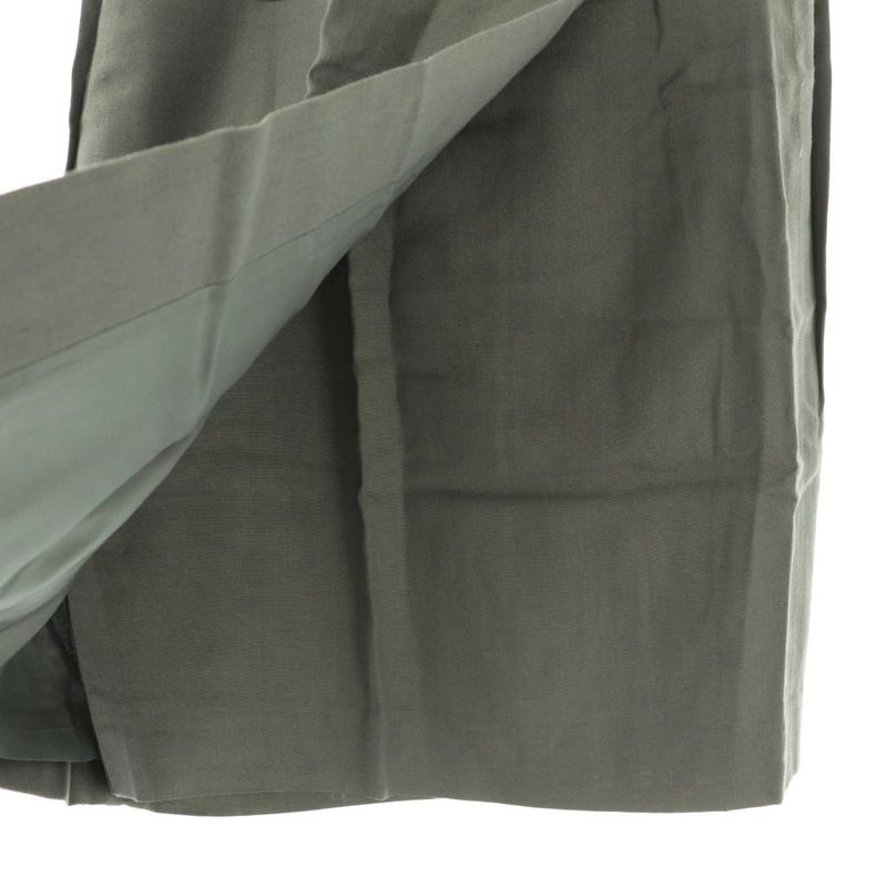 Christian DIOR Rayon Linen Skirt Wrap Skirt Tight Skirt Knee Length M Grey DF -