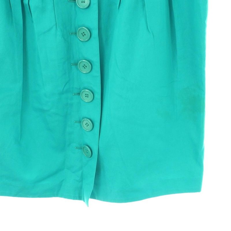 Christian DIOR Front Button Tucked Skirt Tight Skirt Knee Length M Blue DF - OS