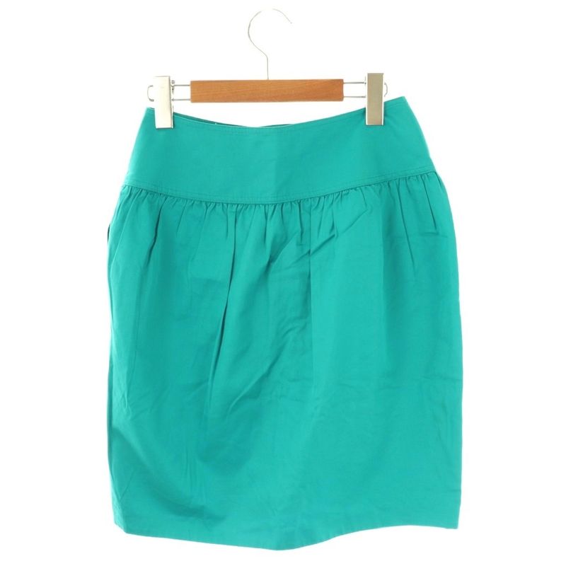 Christian DIOR Front Button Tucked Skirt Tight Skirt Knee Length M Blue DF - OS