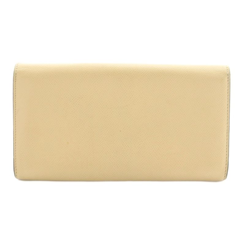 Celine Trotter Large Flap Wallet Long Wallet Coin Purse Flap Beige MI - SH