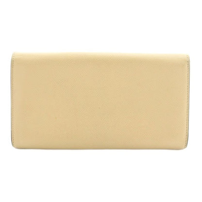Celine Trotter Large Flap Wallet Long Wallet Coin Purse Flap Beige MI - SH