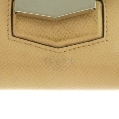 Celine Trotter Large Flap Wallet Long Wallet Coin Purse Flap Beige MI - SH