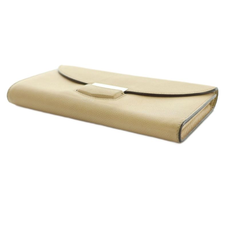 Celine Trotter Large Flap Wallet Long Wallet Coin Purse Flap Beige MI - SH