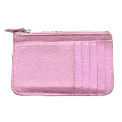 Balenciaga Fragment Case Coin Card Wallet Leather Logo Pink 637130 SS - OS