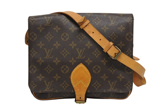 Louis Vuitton Cartouchiere GM Shoulder Bag Monogram Canvas Brown