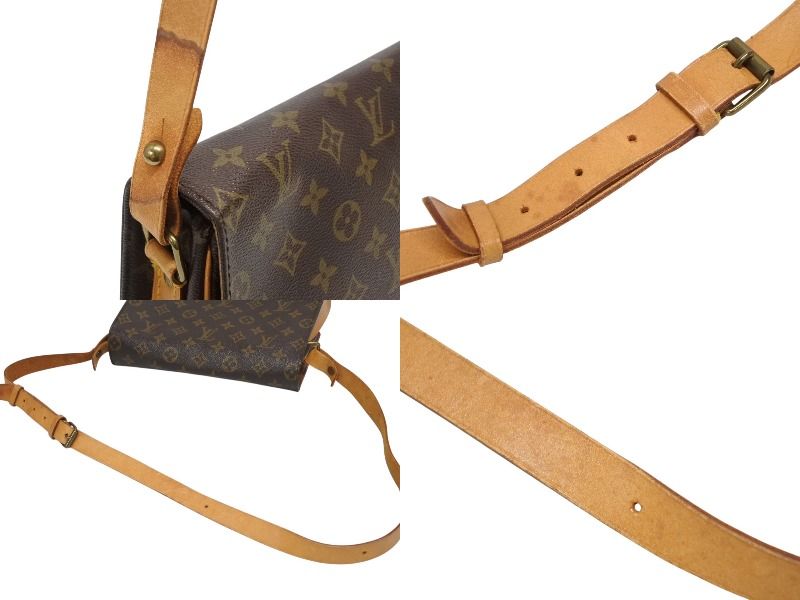 Louis Vuitton Cartouchiere GM Shoulder Bag Monogram Canvas Brown — view 5