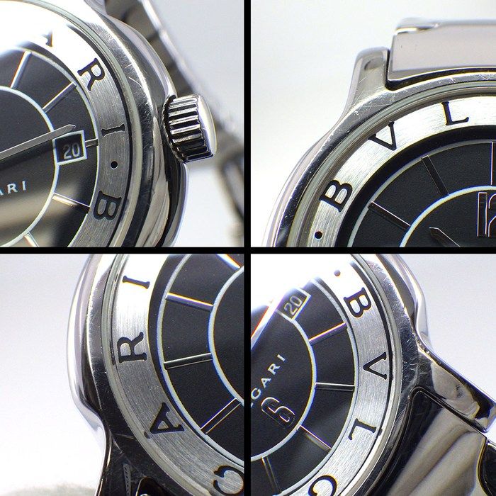 Bvlgari Bvlgari Watch Solo Tempo St29s Black Dial Date SS Quartz Analog