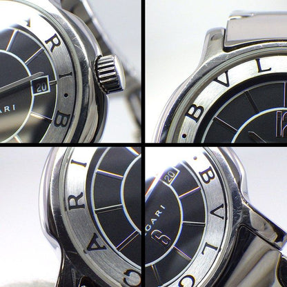 Bvlgari Bvlgari Watch Solo Tempo St29s Black Dial Date SS Quartz Analog