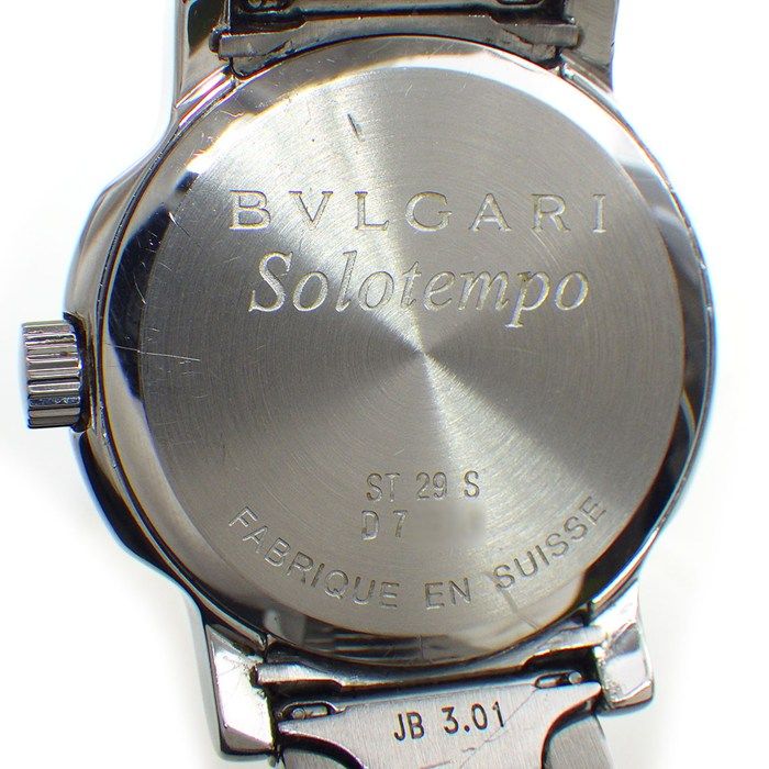 Bvlgari Bvlgari Watch Solo Tempo St29s Black Dial Date SS Quartz Analog