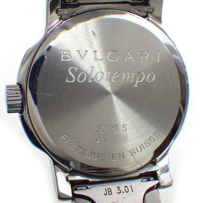 Bvlgari Bvlgari Watch Solo Tempo St29s Black Dial Date SS Quartz Analog