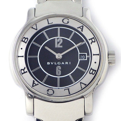 Bvlgari Bvlgari Watch Solo Tempo St29s Black Dial Date SS Quartz Analog