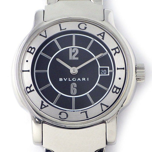 Bvlgari Bvlgari Watch Solo Tempo St29s Black Dial Date SS Quartz Analog