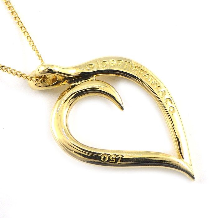 Tiffany & Co Tiffany & Co Necklace Leaf Heart 18k Yellow Gold