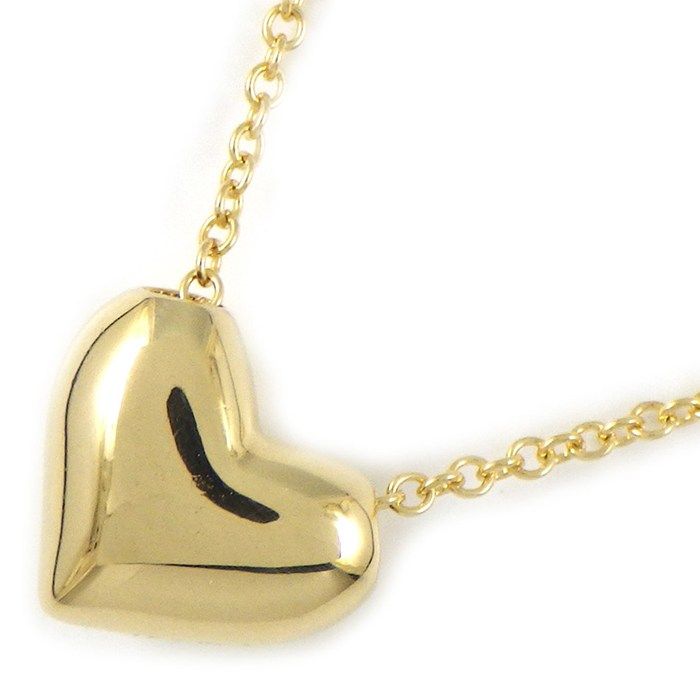 Tiffany & Co Tiffany & Co Necklace Dot's Heart 3 Point Diamond 18k Yellow Gold