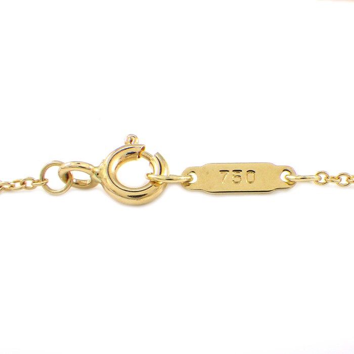 Tiffany & Co Tiffany & Co Necklace Dot's Heart 3 Point Diamond 18k Yellow Gold