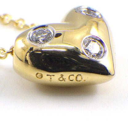 Tiffany & Co Tiffany & Co Necklace Dot's Heart 3 Point Diamond 18k Yellow Gold