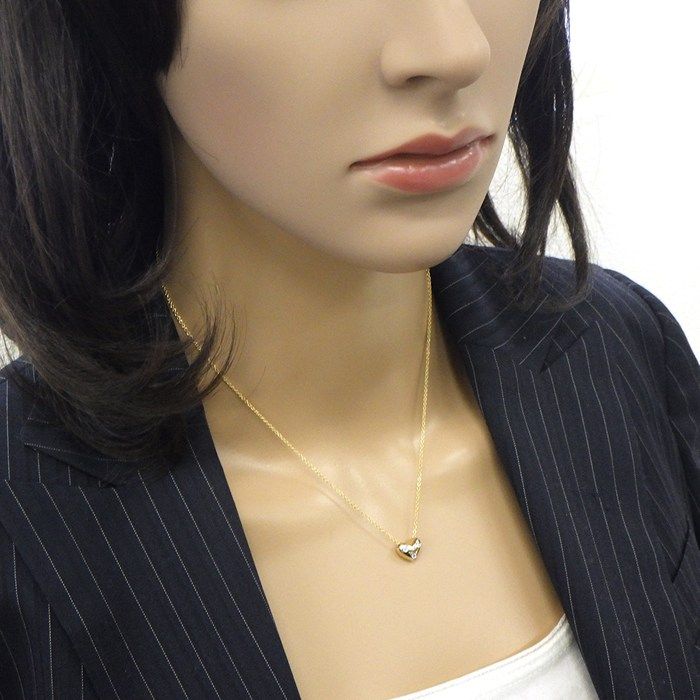 Tiffany & Co Tiffany & Co Necklace Dot's Heart 3 Point Diamond 18k Yellow Gold