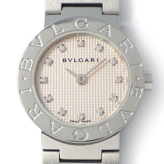 Bvlgari Bvlgari Watch Bvlgari Bb23ss 12 Points Diamond Index Ivory Guilloche