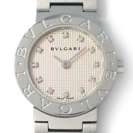 Bvlgari Bvlgari Watch Bvlgari Bb23ss 12 Points Diamond Index Ivory Guilloche