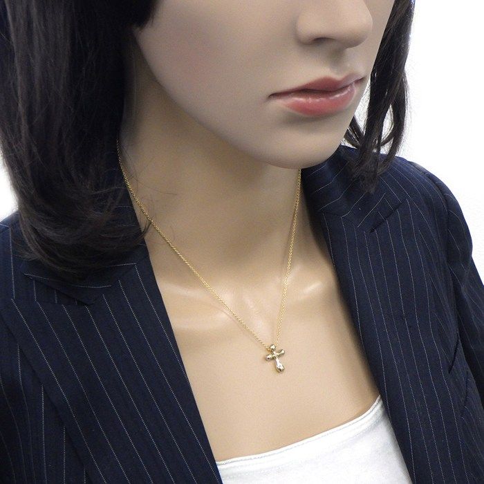 Tiffany & Co Tiffany & Co Necklace Small Cross 18k Yellow Gold