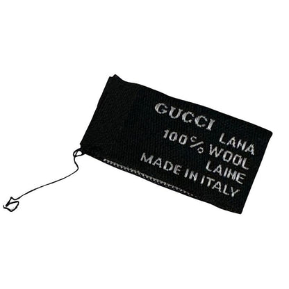 Gucci Scarf Women's Brand Shawl Wool Black Brown Logo Stylish Class Y Apparel