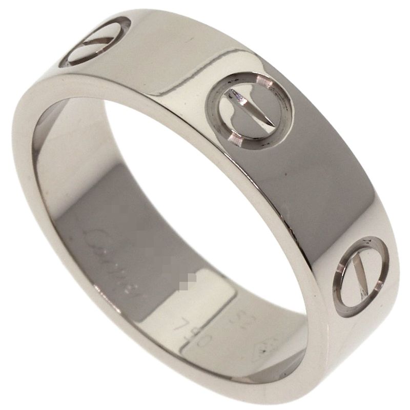 Cartier Love Ring #52 Ring 18k White Gold Ladies