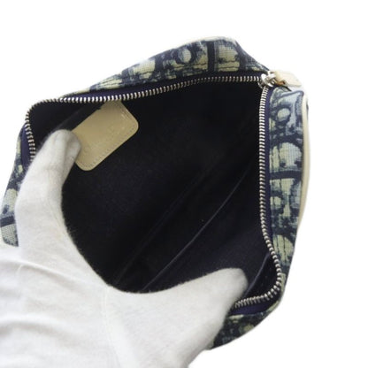 Christian DIOR Trotter Pouch Navy Blue Navy
