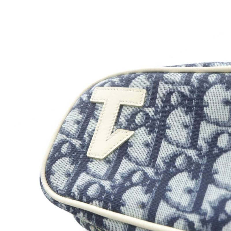 Christian DIOR Trotter Pouch Navy Blue Navy