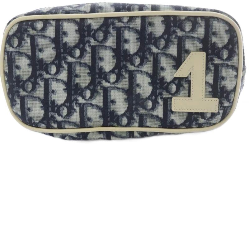 Christian DIOR Trotter Pouch Navy Blue Navy