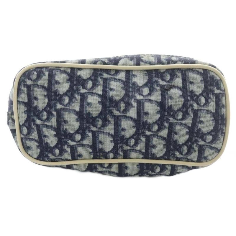 Christian DIOR Trotter Pouch Navy Blue Navy
