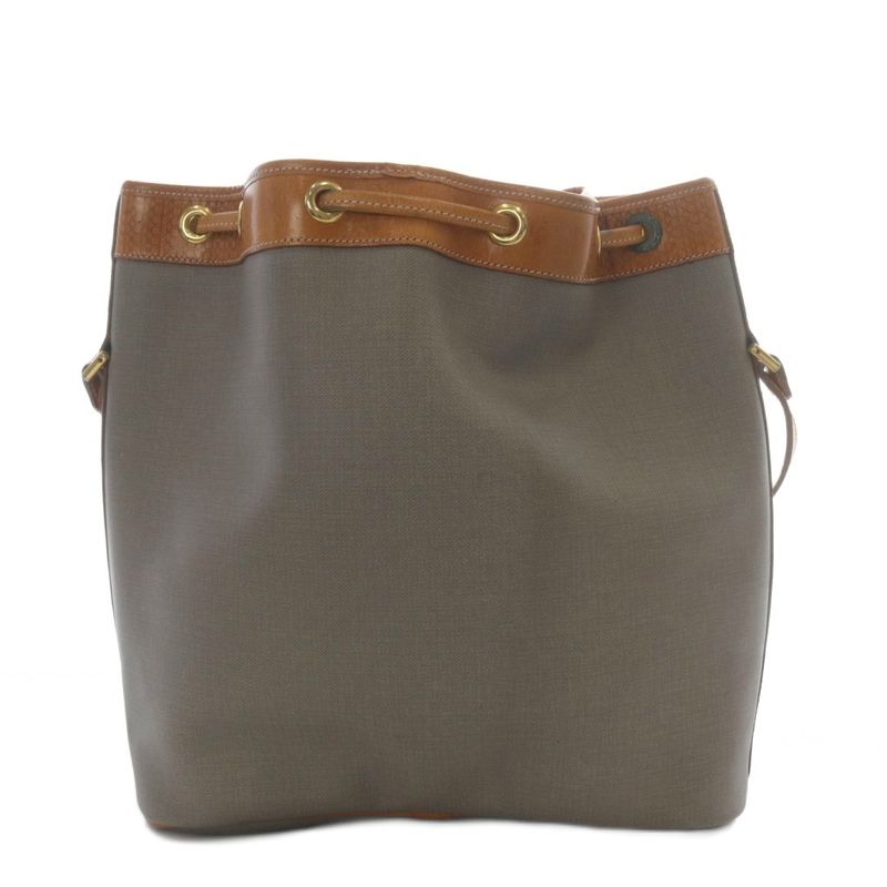 Christian DIOR Shoulder Bag One Shoulder Crossbody Drawstring Gray YO20 - OH