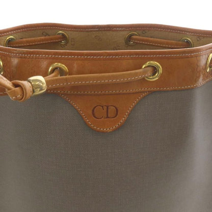 Christian DIOR Shoulder Bag One Shoulder Crossbody Drawstring Gray YO20 - OH