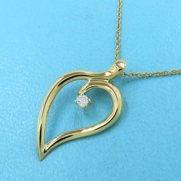 Tiffany & Co Leaf Necklace 1p Diamond