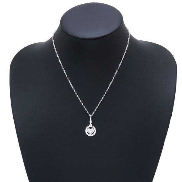 Bvlgari Tondo Diamond Charm Heart Necklace