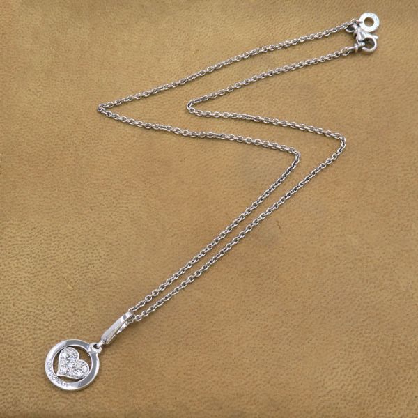 Bvlgari Tondo Diamond Charm Heart Necklace