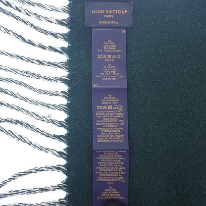 Louis Vuitton Graphic Dual M79139 Scarf Cashmere Green White Unisex [grade A