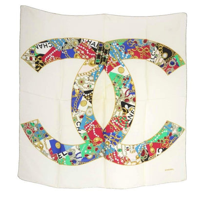 Chanel Jewelry Coco Mark Scarf Ivory