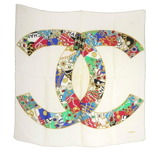 Chanel Jewelry Coco Mark Scarf Ivory