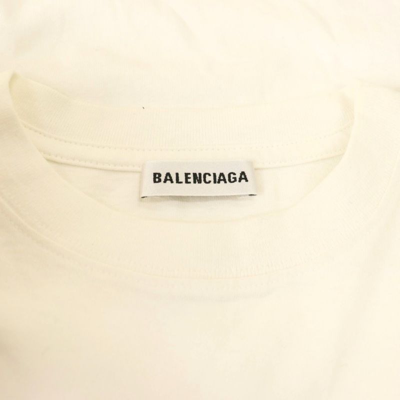 Balenciaga S T-shirt Cut And Sewn Short Sleeves XS White 578133 DF - OS - SH