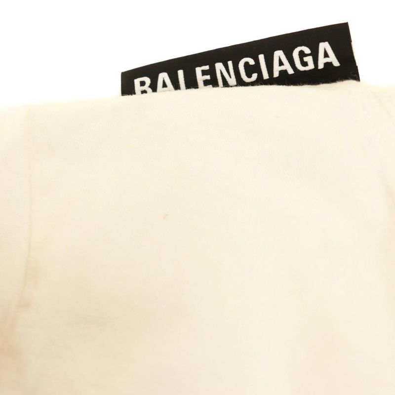 Balenciaga S T-shirt Cut And Sewn Short Sleeves XS White 578133 DF - OS - SH