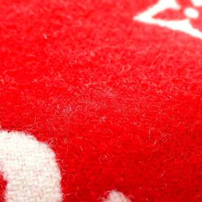 Louis Vuitton Supreme Collaboration Monogram Scarf Mp1890 Wool Cashmere Red