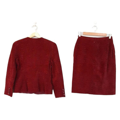 DIOR Christian Dior Skirt Suit Women - Red Tweed