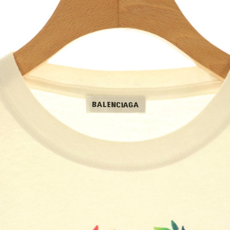 Balenciaga BB Logo T-shirt Cut & Sewn Short Sleeve XS White AT - OS