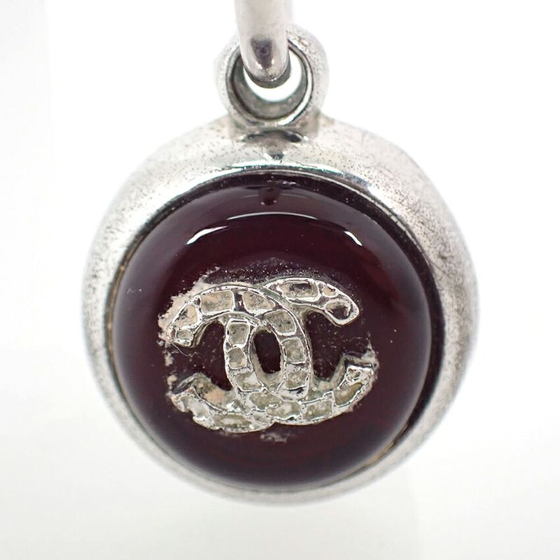 Chanel Coco Mark Earrings One Side J94-3