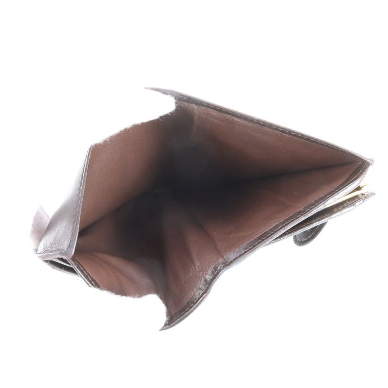 Gucci Horseshoe Clasp 035-2149 Leather Fold Wallet Compact Wallet Genuine