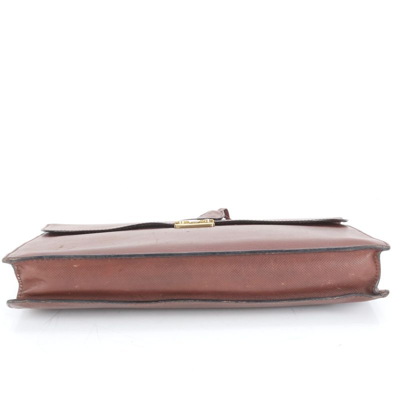Bottega Veneta Leather Business Bag Document Bag Briefcase Tote Commuter Brown