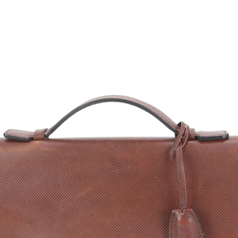 Bottega Veneta Leather Business Bag Document Bag Briefcase Tote Commuter Brown